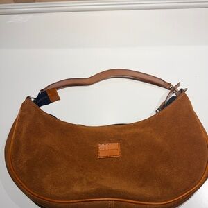 Brown Suede Shoulder Bag